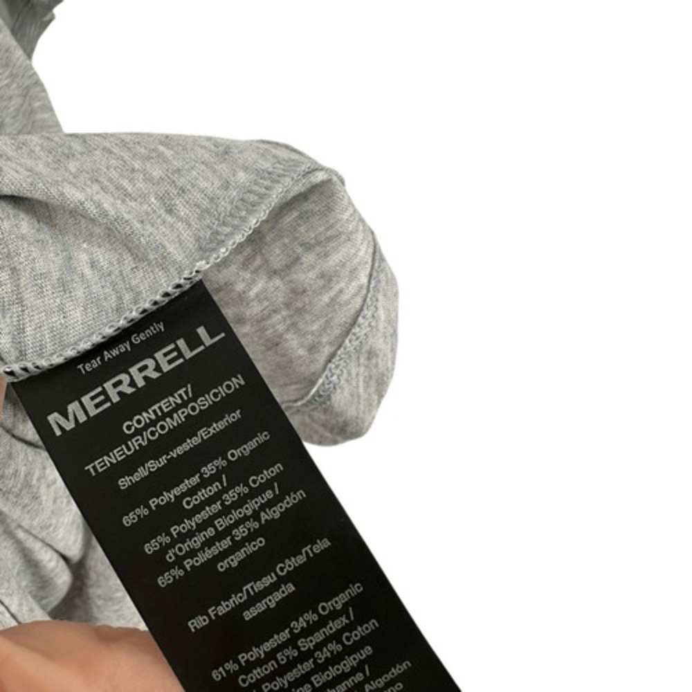 Merrell T-Shirt Men Medium Grey Heather Mono Mtn Tee Organic Cotton Mountain NWT - Picture 5 of 8